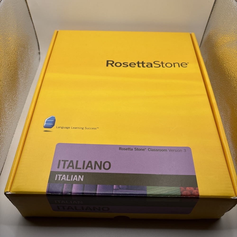 Rosetta Stone Classroom Version 3 Italian Level 1 Italiano Software CD Box Set